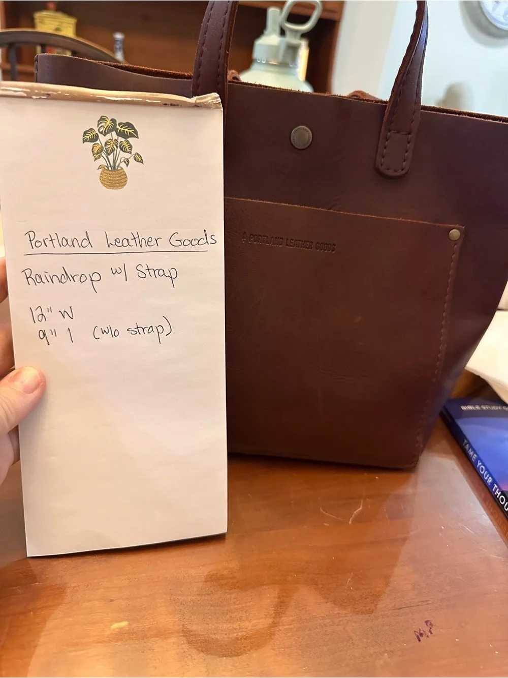 Portland Leather Deep Brown Leather Tote